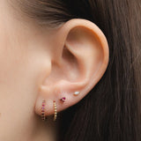 Ruby Trilogy Stud Piercing 14k gold