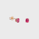 Vintage Red Spinel Earrings 9k