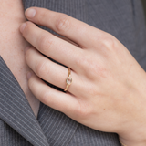 Rose Ring Diamond - 14k yellow gold