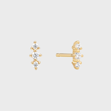 Triple Row Diamond Stud Piercing 14k gold