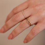 Fine Witte Topaas & Saffier Ring 14k goud, Objet Dore