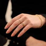 Fine Witte Topaas & Saffier Ring 14k goud, Objet Dore