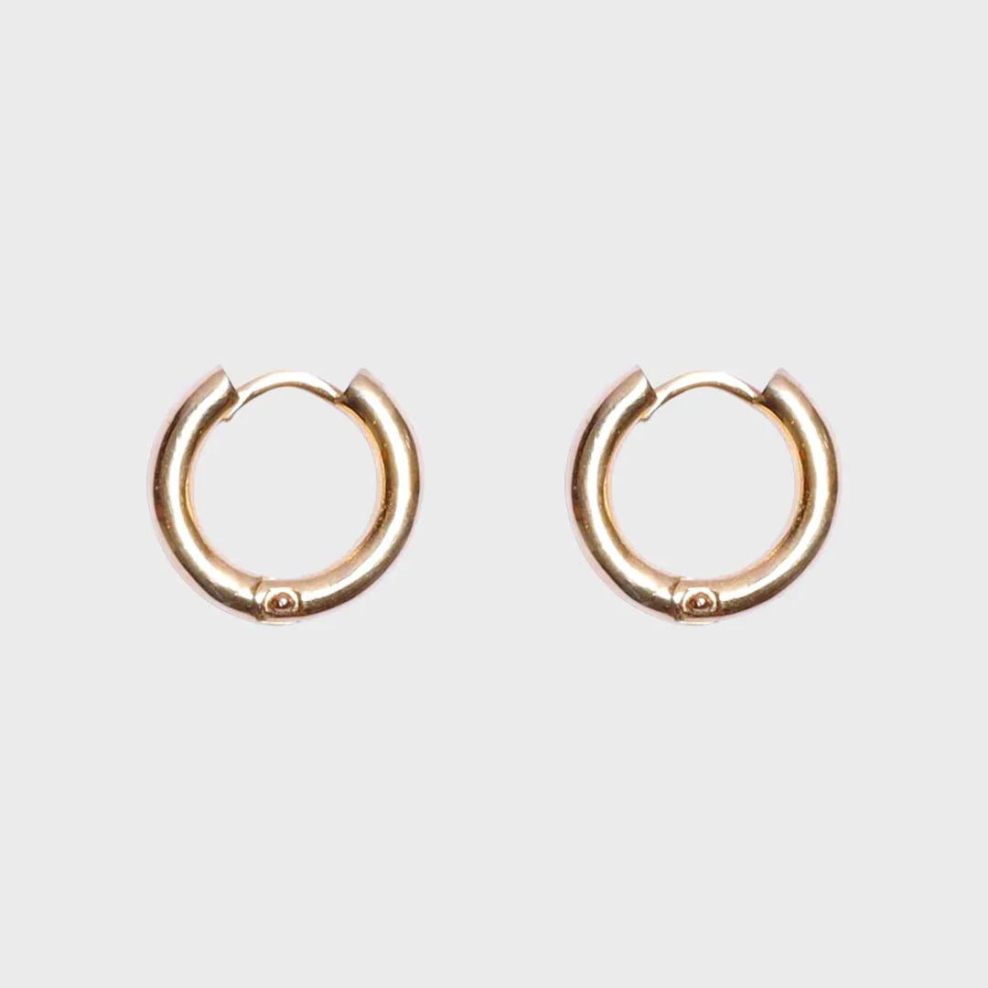 Solid Click Hoops 14k geelgoud, Objet Dore