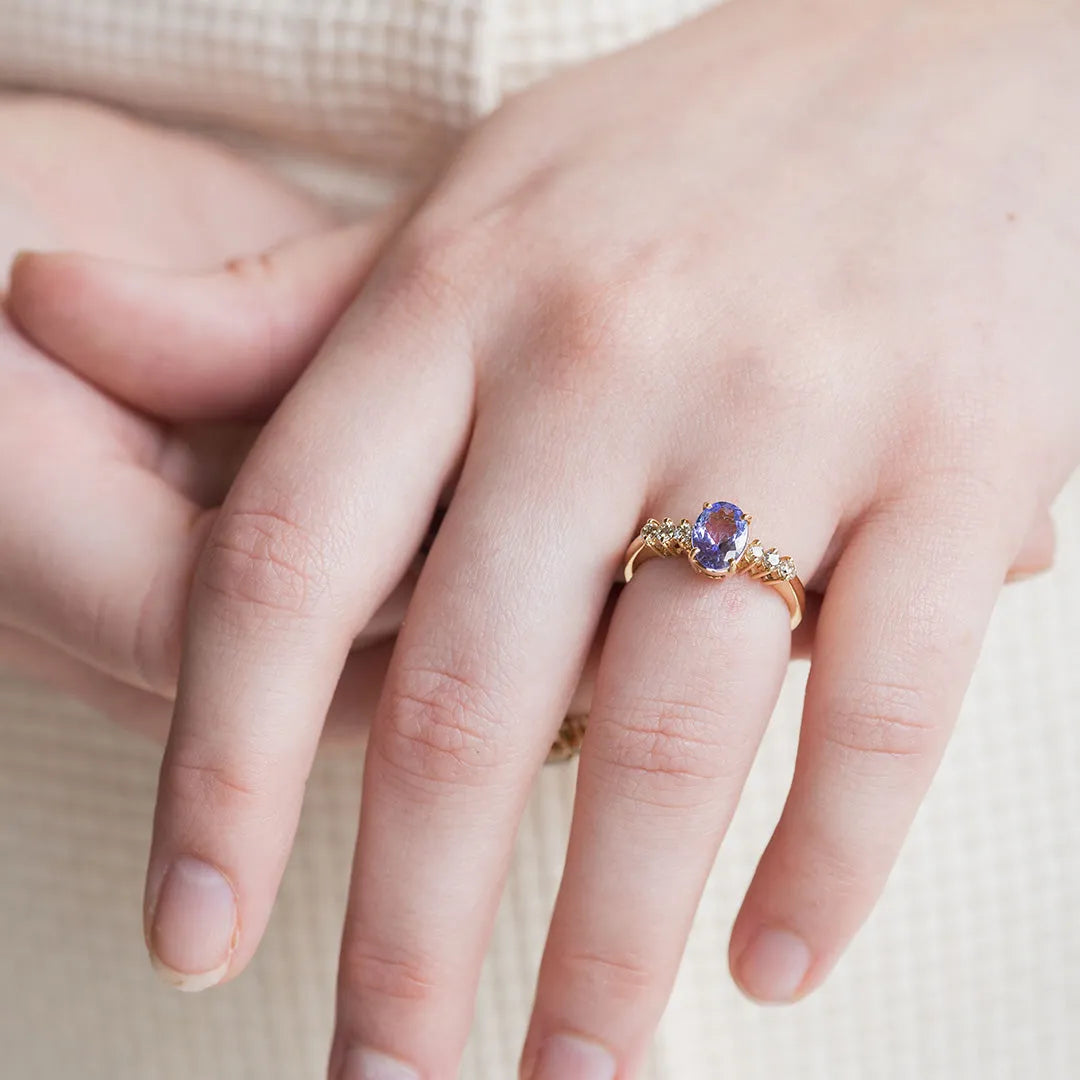 Tanzania en diamant eyecatcher ring