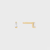 Fancy Baguette Stud Piercing 14k gold