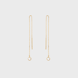 Rose Threader White Sapphire 14k gold