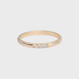 Casey Triple Diamond Ring - 14k yellow gold