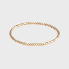Twisted Bangle Armband 3,5mm 14k geelgoud, Objet Dore