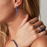 Halve Tanzaniet Eternity Ring 14 karaat goud, Objet Dore