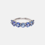 Halve Tanzaniet Eternity Ring 14 karaat goud, Objet Dore