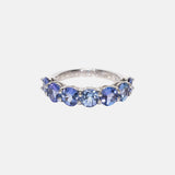 Halve Tanzaniet Eternity Ring 14 karaat goud, Objet Dore