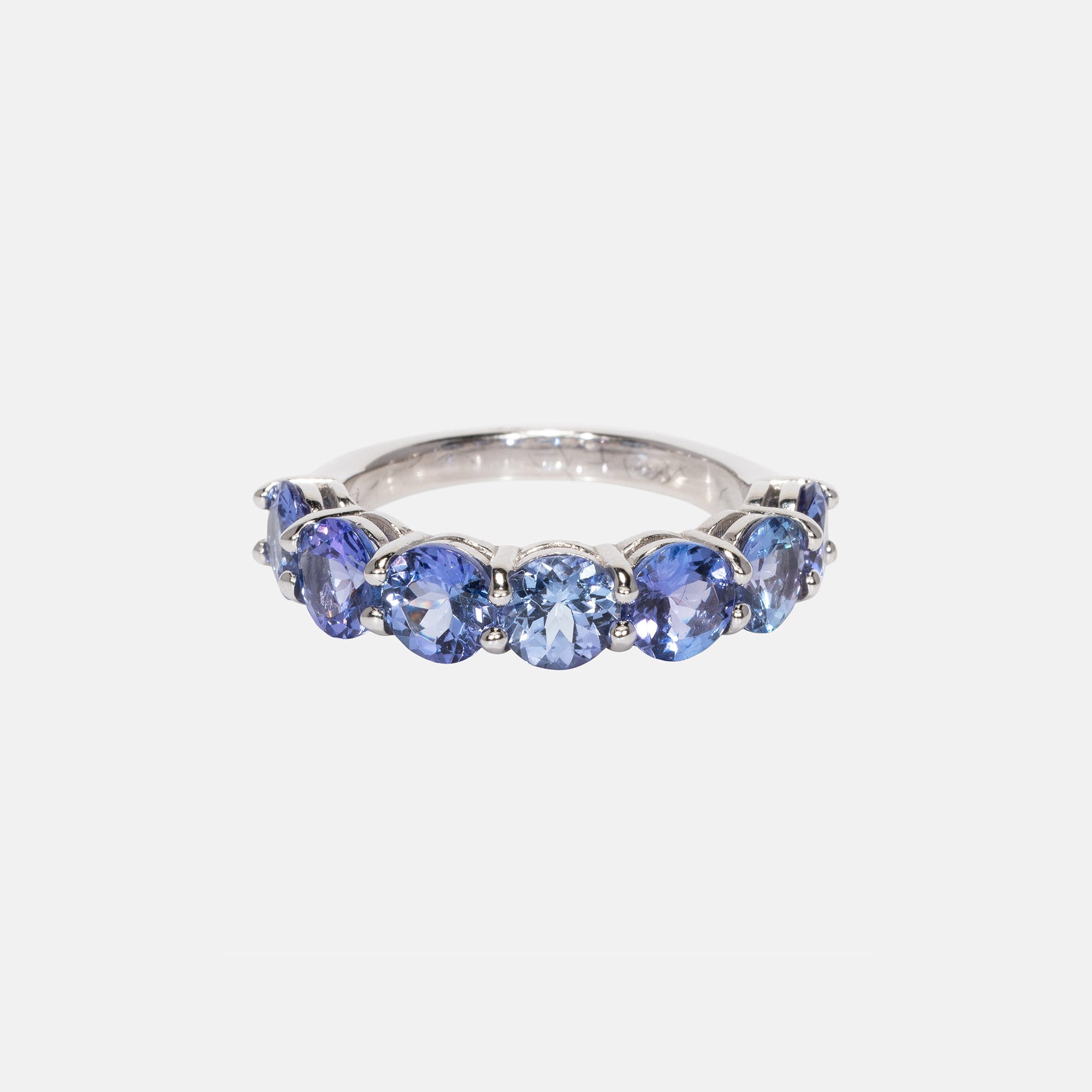 Halve Tanzaniet Eternity Ring 14 karaat goud, Objet Dore