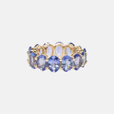 Tanzaniet Eternity Ring 14 karaat goud, Objet Dore