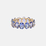 Tanzaniet Eternity Ring 14 karaat goud