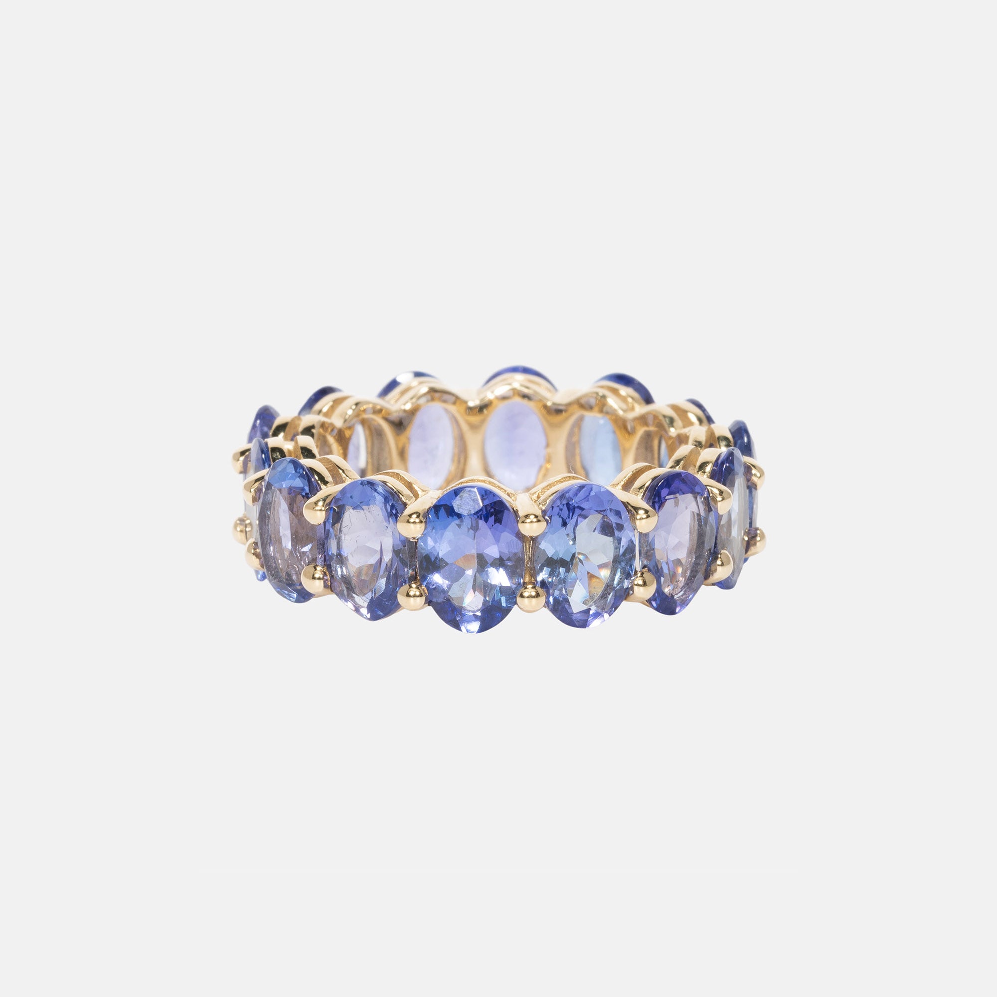Tanzaniet Eternity Ring 14 karaat goud, Objet Dore