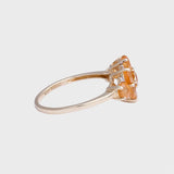 Isla - Vintage Spessartien Granaat & Diamant Cluster Ring 10k goud, Objet Dore