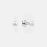 Stud Piercing 14 karaat Witgoud