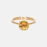 Citrien Solitair Ring 18k, Objet Dore