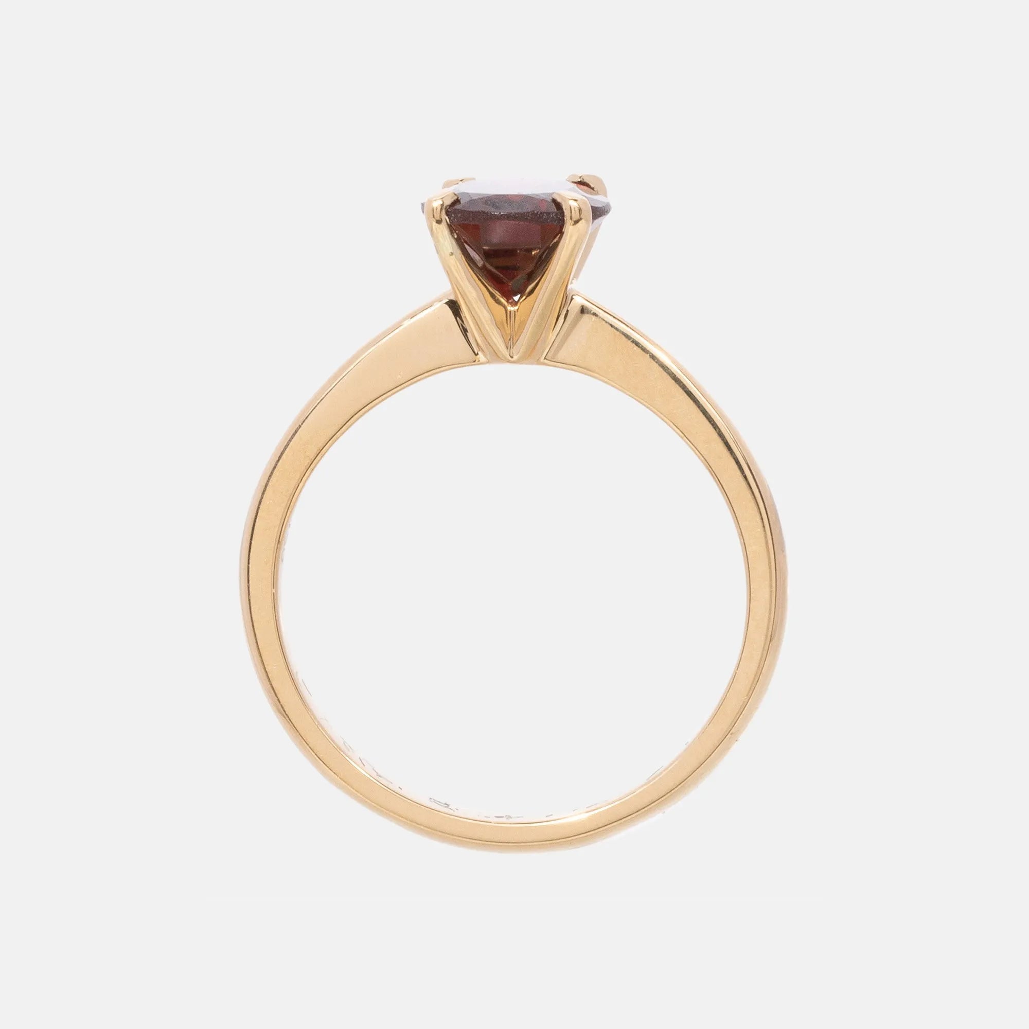 Granaat Solitair Ring 18k, Objet Dore