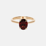 Granaat Solitair Ring 18k, Objet Dore