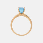 Topaas Solitair Ring 18k, Objet Dore