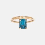 Topaas Solitair Ring 18k, Objet Dore