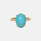 Turkoois Solitair Ring 18k goud, Objet Dore