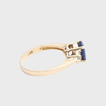 Kirsten - Vintage Saffier & Diamant ring 18k goud, Objet Dore