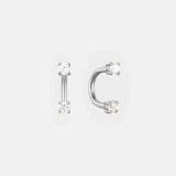Glimmer Stud Piercing Diamant 14k Witgoud