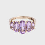 Lucia - Vintage 9k Amethyst alliance ring, Objet Dore