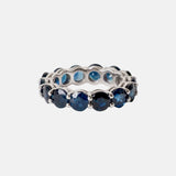 Blauwe Saffier Eternity Ring 14 karaat goud, Objet Dore