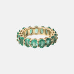 Smaragd Eternity Ring 14 karaat goud, Objet Dore