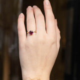 Lina - Classic Solitair Ring Rhodoliet