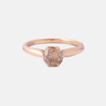 Fancy Oranje Bruine Diamant ring 14 karaat goud, Objet Dore