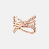 Fantasy Gevlochten Diamant ring 18k rosé goud, Objet Dore