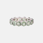 Groene Saffier Eternity Ring 14 karaat goud, Objet Dore