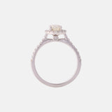 Lichtgele Diamant Solitair Ring 14k witgoud, Objet Dore