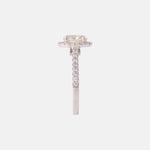 Lichtgele Diamant Solitair Ring 14k witgoud, Objet Dore