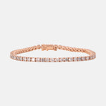 5.35ct Diamanten Tennisarmband 14k Rosé goud, Objet Dore