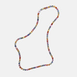 Bespoke 29.63ct Multicolor Saffier Tenniscollier 14k witgoud, Objet Dore