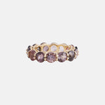 Multicolor Violet Paarse Spinel Eternity Ring 14k, Objet Dore