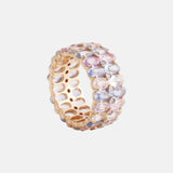 11.57ct Pastel Saffier Eternity ring 14k, Objet Dore