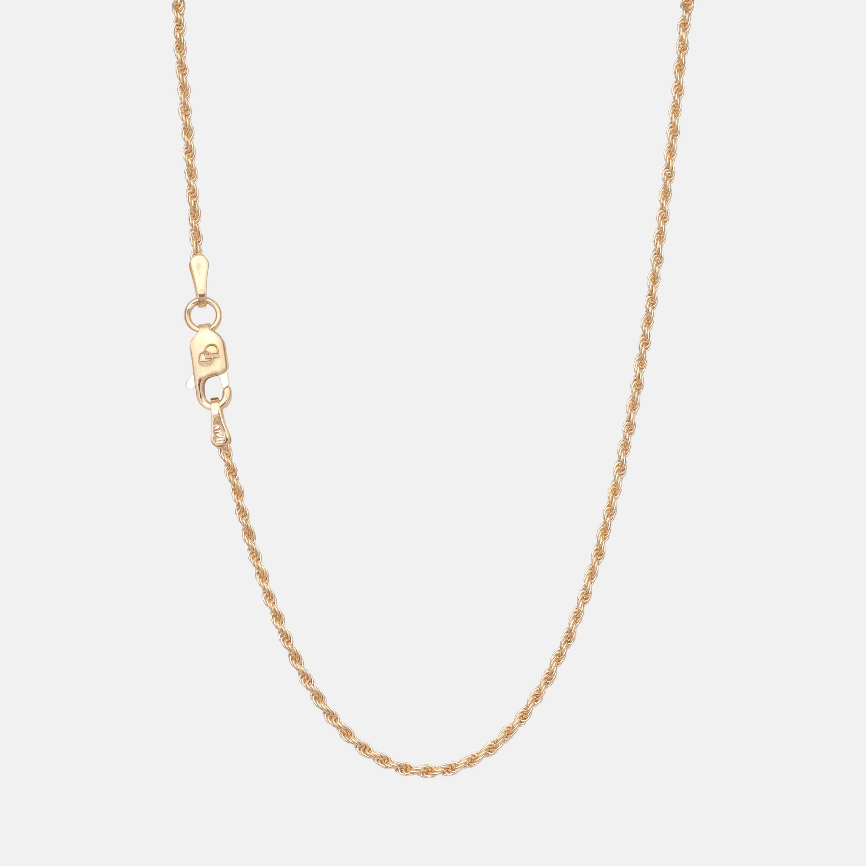 Solid Rope Chain Ketting 14 karaat goud, Objet Dore