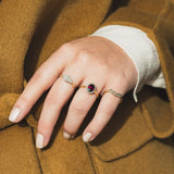 Celia - Vintage Diamant Wishbone Ring 9k goud