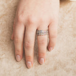 11.57ct Pastel Saffier Eternity ring 14k, Objet Dore