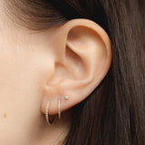 Diamant Stud Piercing 14k geelgoud, Objet Dore