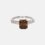 Bruine Diamant & Diamant Pavé Ring 14 karaat goud, Objet Dore