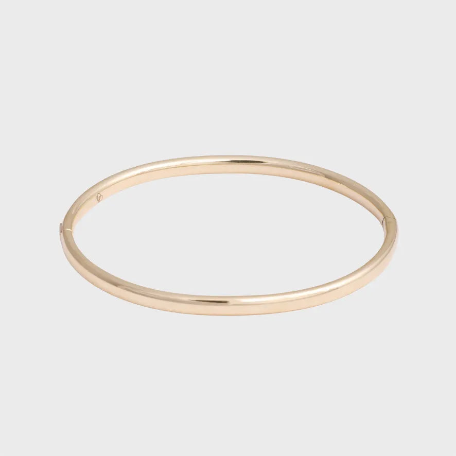 Elegant Bangle Armband Ovaal 3mm 14k goud, Objet Dore