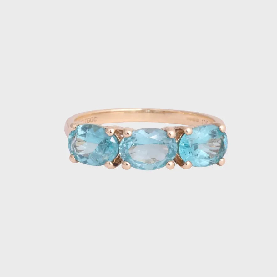 Ivy - Vintage Apatiet Trilogie Ring 10k Geelgoud, Objet Dore