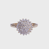 Lucy - Vintage 0.35ct Diamant Cluster Ring 9k goud